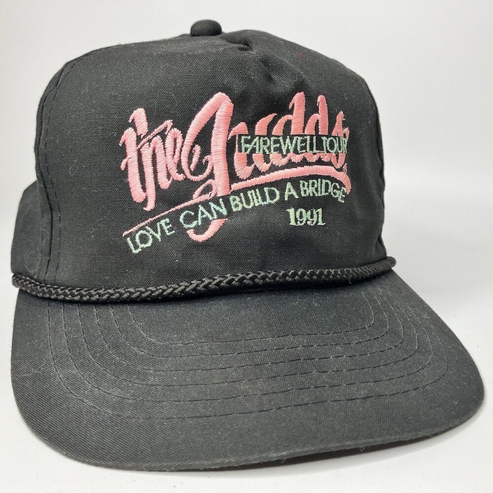 The Judds 1991 Farewell Tour Hat Cap Love Can Build A Bridge Snapback Black Pink